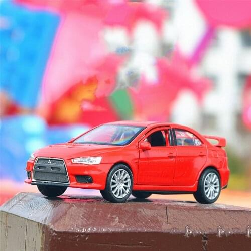 Diecast 1:36 Scale Mitsubishi EVO Welly Alloy Simulation Car Model Adult Collection Decoration Gifts Toys for Boys