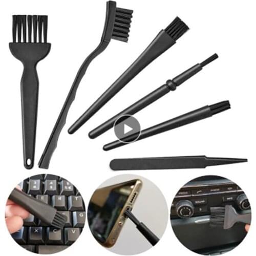 6pcs/set Keyboard Cleaning Brush Kit Small Computer Dust Brush Kit Cleaner Anti-static For Laptop USB Household Cleaning Tool