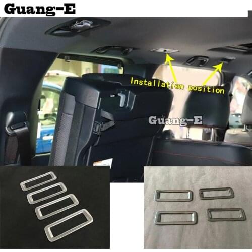 Car Sticker Cover Styling Rear Back Box Air Vent Outlet Trim 4pcs For Toyota Noah Voxy 80 Series 2014 2015 2016 2017 2018
