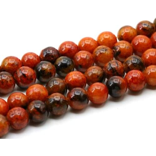 Wholesale!Orange turkey Turkey Stone 8mm round loose beads 15" DIY jewelry suitable for making bracelets&necklace