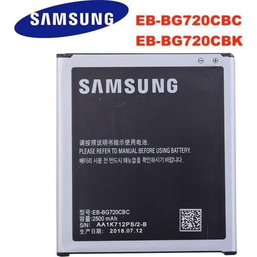 SAMSUNG OrIginal EB-BG720CBK EB-BG720CBC 2500mAh battery For Samsung Galaxy Grand Max M-G7200 G7208V G7202 G7209 G7202D G720AX