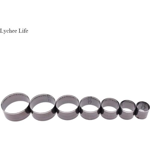 Lychee Life 7PCS DIY Leathercraft Template Round Small Bell Dies Cutting Knife Punch Mould Accessories