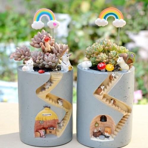 Creative Animal Resin Flower Pots Succulents Flower Pot Home Garden Decoration Flower Pots Desktop Ornaments Gardening Accessori
