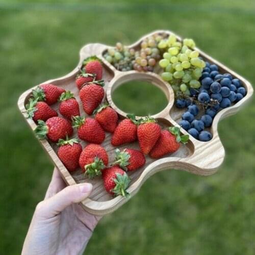 Outdoor Portable Wine Rack Foldable Removable Wooden Wine Holder Multifunctional Tray for Camping Picnic Garden ALS88