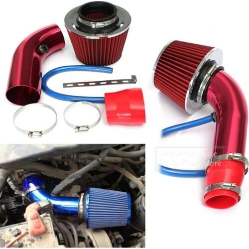 Universal Car Aluminum Air Intake Pipe Kit Air FILTER Duct Tube Kits Mushroom Head Air Filter Cold Air Intake Kit