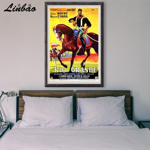 V037 1950 Rio Grande Vintage Classic Movie Custom Silk Poster Home Deco Wall Art Christmas Gift
