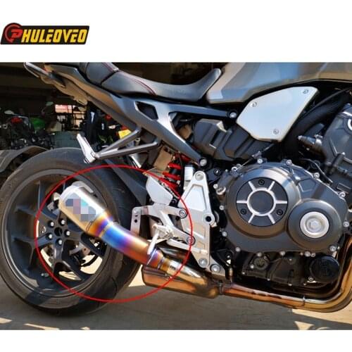 Titanium Alloy for Honda CB1000R 2017-2020 Exhaust System with Exhaust Slip-on Motorcycle Exhaust Muffler Link Pipe for CB1000R