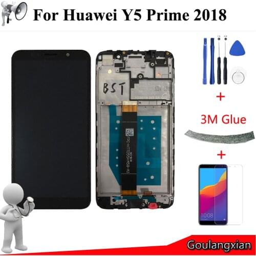 5.45" AAA quality LCD + Frame For Huawei Y5 Prime 2018 LCD Display Touch Screen Digitizer Assembly For Huawei Y5 Pro 2018 LCD