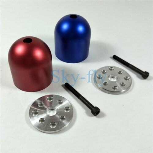 1pc 1.75" 44.5mm 2 Blades Scale Plane Drilled Aluminum Spinner For DLE30/55 EME55 MLD35 Red/Blue Color