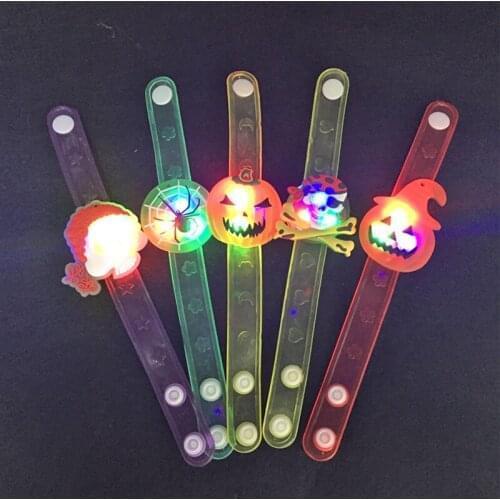 100pcs/lot Led Flashing Bracelet Light Up Halloween Bangle For Party Bar Halloween, Christmas, Hot Dance Gift 2018 New