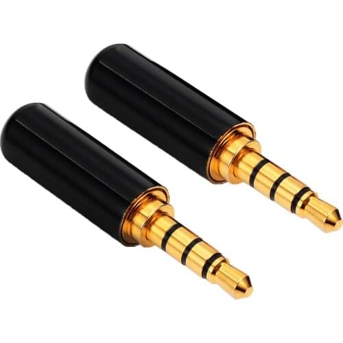2pcs 3.5mm 1/8Inch Jack Male Audio Adapter Stereo Converter Headphone Earphone Plug Adapter for Microphone Connector