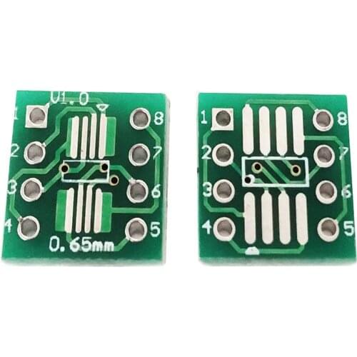 20pcs TSSOP8 SSOP8 SOP8 to DIP8 PCB SOP-8 SOP Transfer Board DIP Pin Board Pitch Adapter