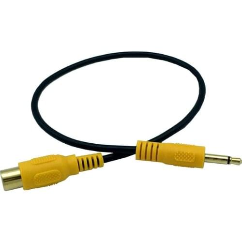 3.5mm Mono Male plug to RCA Female audio Cable Gold Plated Cord 3.5mm jack to RCA AV-IN Rear View Camera To GPS Adapter Cable