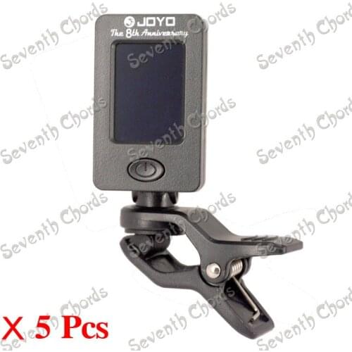 5 Pcs Digital LCD Clip-on Guitar Bass Violin Ukulele C, Ukulele D Chromatic Tuner