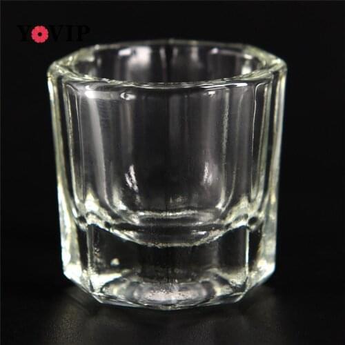1Pcs Acrylic Liquid Glass Acrylic Powder Dappen Dish Crystal Glass Cup For Acrylic Nail Art Clear White Color Transparent Kit
