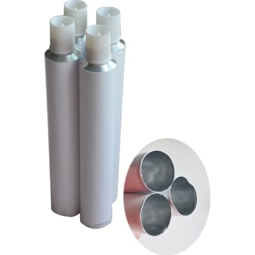 50pcs 10ml Wholesale White Aluminum Empty Toothpaste Tubes W/ Needle Cap Unsealed Cosmetic Refillable Bottles