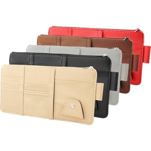 Car Sun Visor Organizer Pouch Sunglasses Holder Card Organizer Ticket Pocket Car Styling Visor Storage Bag 150 mm x 310 mm