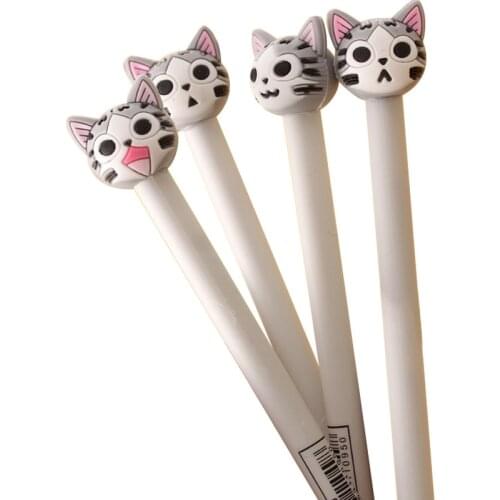 1 PCS South Stationery Lovely Three-dimensional Expression Cat Neutral Pen Black Pen Creative Students Cat Office Supplies