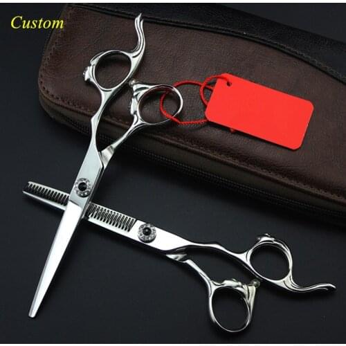 Custom upscale japan 440c 6 inch Avatar hair scissors cutting barber makas thinning shears haircut scissor hairdressing scissors