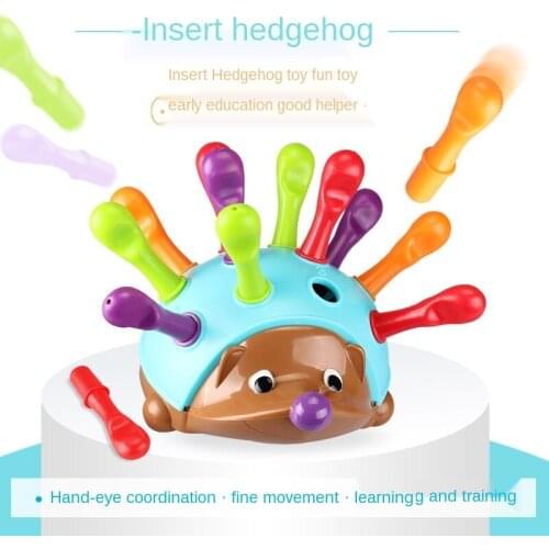 Childrens Hedgehog Fight Inserting Toy Color Focus Training Educational Toy Fine Hand-Eye Coordination