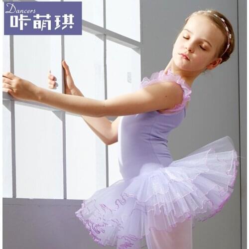 Children Gymnastics Childrens Clothes Wear Suspenders Ballet Dress Costume New Girls Ballet Dancing Competition Suit B-3367