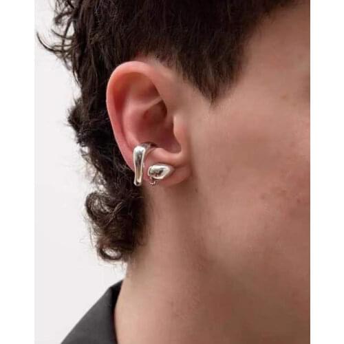 FFLACELL 2020 New Simple Ear-hole-free Leaves Couples Ear Bone Clip A dual Purpose Earrings For Women And Men Party Jewelry Gift