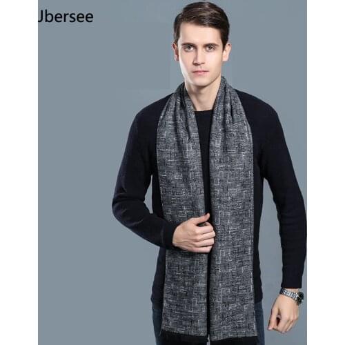 Jbersee Scarf Luxury Brand 2020 New Mens Cashmere Scarf Warm Simple Solid Color Border Winter Scarf WN022