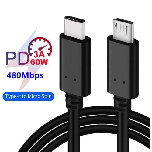 USB Type C To Micro USB 5pin Cable OTG Usb C Fast Charging Data Cable For Android devices Huawei P30 Samsung Xiaomi Redmi