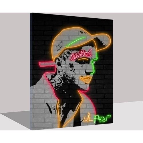 Modular Pictures Lil Peep Canvas Painting Hip-pop Rapper Wall Art Posters Print American Singer Modern Home Decor Bedroom Frame