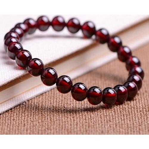 Naturel rouge grenat Bracelet sculpté à la main bijoux cadeaux en gros