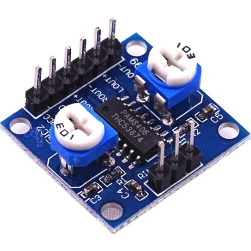 PAM8406 Digital Amplifier Board With Volume Potentiometer 5Wx2 Stereo
