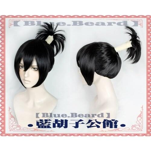 New Jujutsu Kaisen Ultimate Machamaru Cosplay Wig Styled Black Ponytail Heat Resistant Hair Halloween Party Role Play