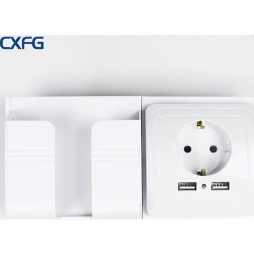 CXFG Dual Usb European Standard Power Socket Wall Charger Adapter 2A Port Embedded Charger German Standard Electric Plug Socket