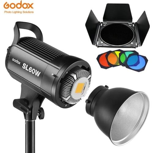 Godox LED Video Light SL-60W SL60W 5600K White Version Video Light Continuous Light Bowens Mount for Studio Video Recording