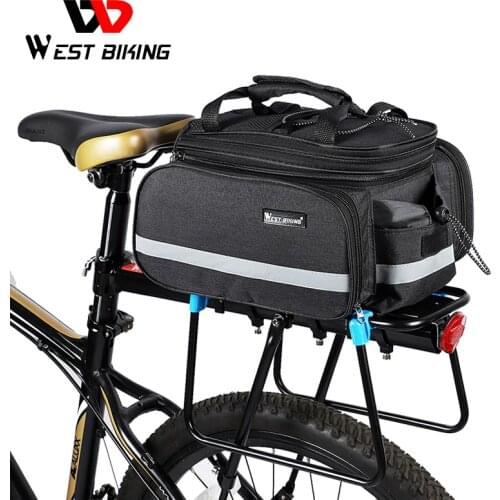 WEST BIKING Bicycle Bags Large Capacity Waterproof Cycling Bag Mountain Bike Saddle Rack Trunk Bags Luggage Carrier Bike Bag