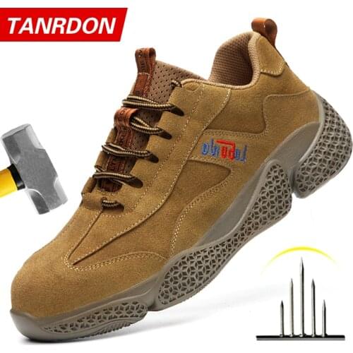 Work Boots Safety Steel Toe Shoes Men Safety Shoes Work Sneakers Indestructible Work Shoes For Men Steel Toe Cap Work Male Shoes