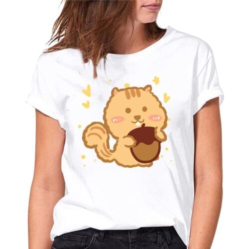Women Short Sleeve Watercolor Cartoon Printing Clothes Hot Sale Tshirt Female Tee Lady Top Ladies Graphic T-shirts
