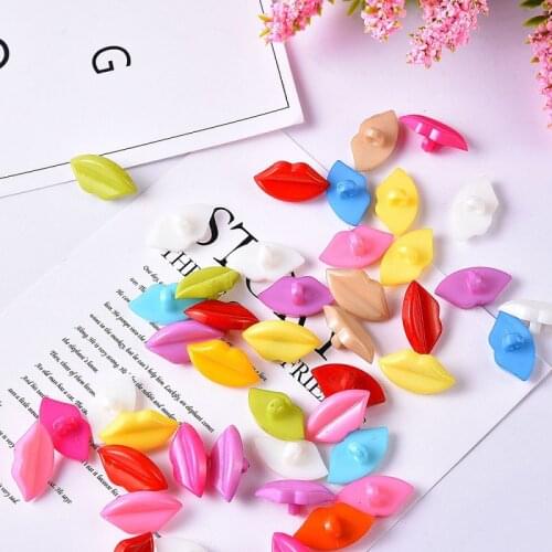 100PCS/pack Mixed Color Handmade DIY Craft Toys Mouth Clothing Accessories Buttons Decoration