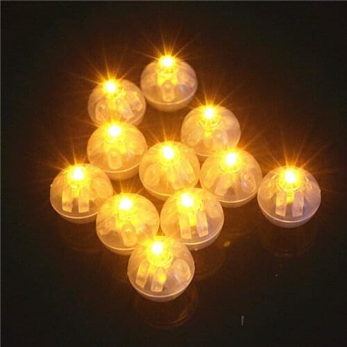 10x Round Shape Flickering Changed Color Mini Ball Balloon Lamp For Paper Lantern Wedding Christmas Party Floral Decoration