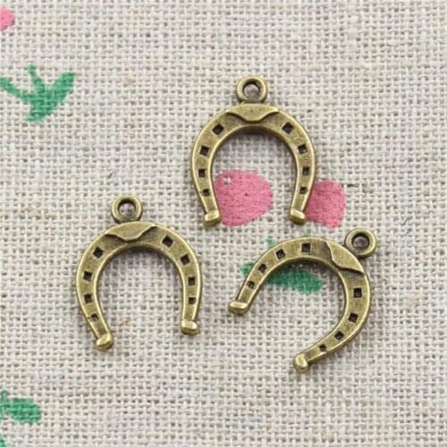 30pcs Antique Bronze Plated Charms Pendant Zinc Alloy horseshoe Charm Vintage Jewelry Findings Accessories Parts