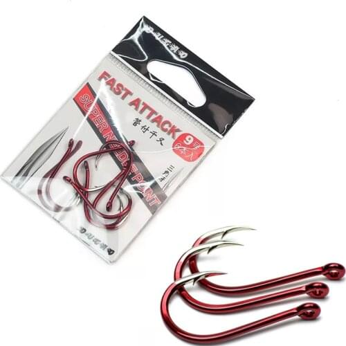 4-8pcs/Lot Fishing Barbed Hook Bend Mouth Triangular Fast Attack Super Needle Point Fishhook Black Seabream Bass Japan Hooks