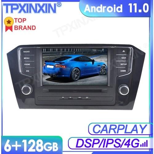 Android11 For VW PASSAT 2015 2016 2017 2018 Car Multimedia Player GPS Navi Audio Stereo Screen DVD Head Unit Tape Recorder