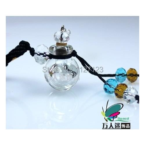 Free shipping!!3pcsHandmade Aromatherapy Necklace Diffuser Pendant(clucency),Essential Oil Vial Pendants,perfume bottle necklace