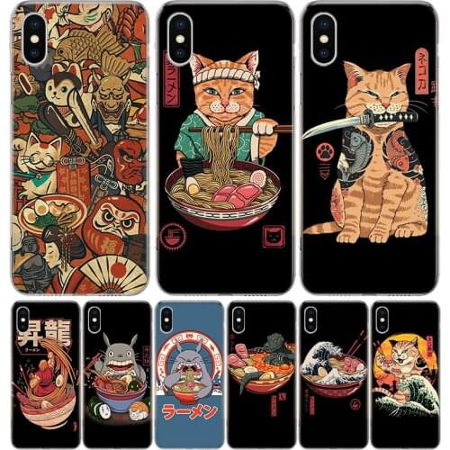 Great Ramen Wave Japan Phone Case for Apple iphone 11 12 Mini Pro XR X Xs Max 7 8 6 6s Plus 7G 6G 5G 5S 5 SE + Customize Cover C