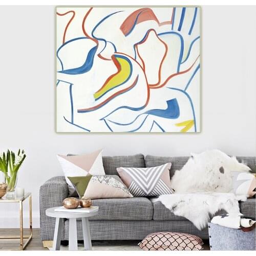 Citon Willem De Kooning《Untitled VI》Canvas Oil Painting Artwork Poster Picture Wall Hanging Decor Home Living Room Decoration