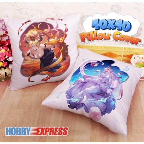 Hobby Express Sale NEW Bowsette and Booette 40x40cm Square Anime Dakimakura Throw Pillow Cover FBZ708