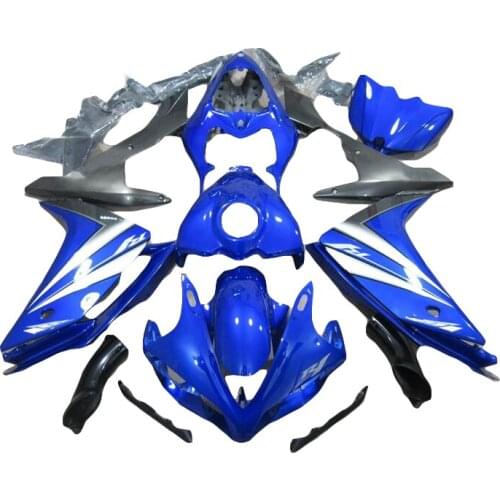 ABS fairing kit for YAMAHA YZF R1 07 08 YZF R1 grey black 2007 2008 fairings 7 gifts blue whitexl52