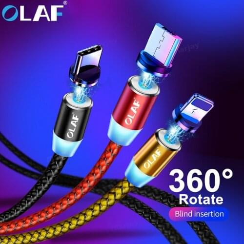 Magnetic Cable Micro USB Type C Cable For iPhone 11 Pro Max Samsung Fast Charging Magnetic Charger USB Cables Mobile Phone Cord