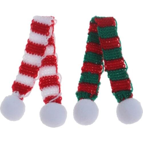 New Dollhouse Miniature Accessories Christmas Scarf for Doll Houses Decoration Suitable for 1/6 1/12 Dollhouse