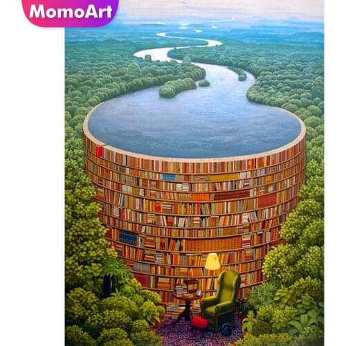 MomoArt Diamond Embroidery Book River Diamond Mosaic Landscape Diy Diamond Painting Full Drill Square Rhinestone Wall Decoration
